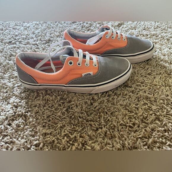 Vans Shoes - VANS SHOES WOMENS SIZE 6.5 SNEAKERS TWO TONE GRAY/ORANGE LIKE NEW
